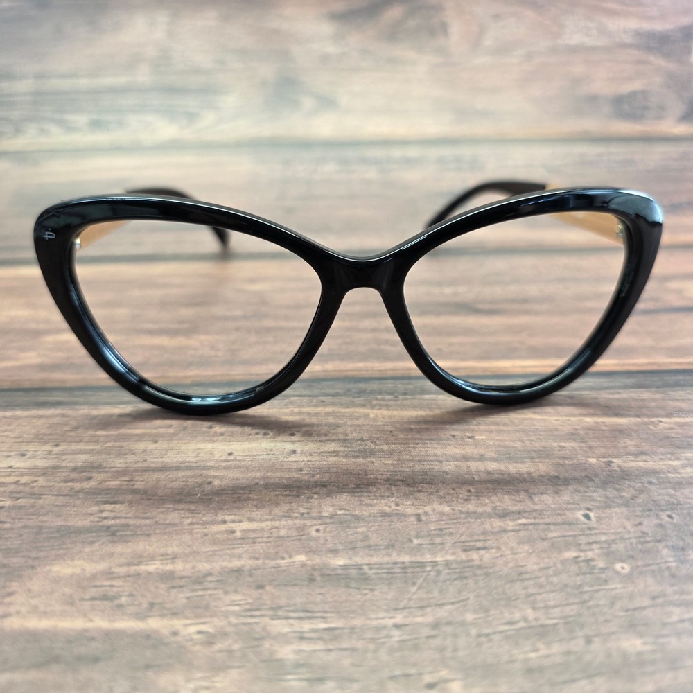 Prive‎ Revaux The Hepburn Black Gold Cat Eye Polarized Sunglasses C90 58-16-145